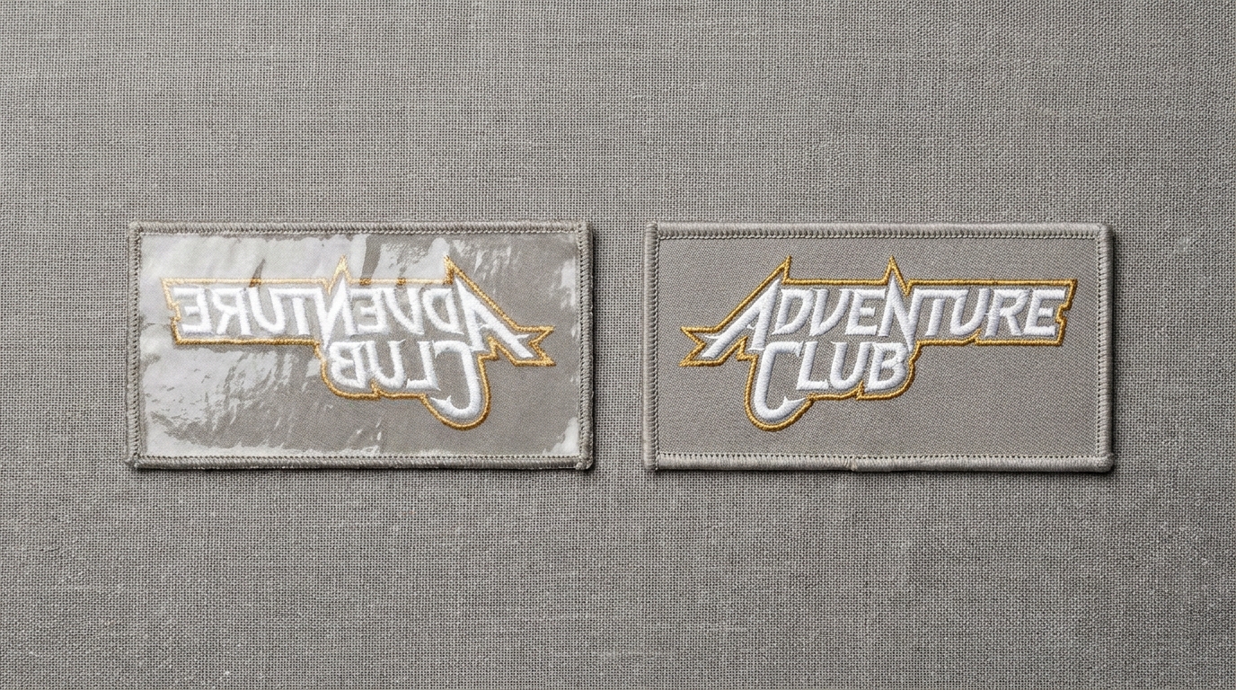 Custom patches iron on backing versus sew-on backing comparison