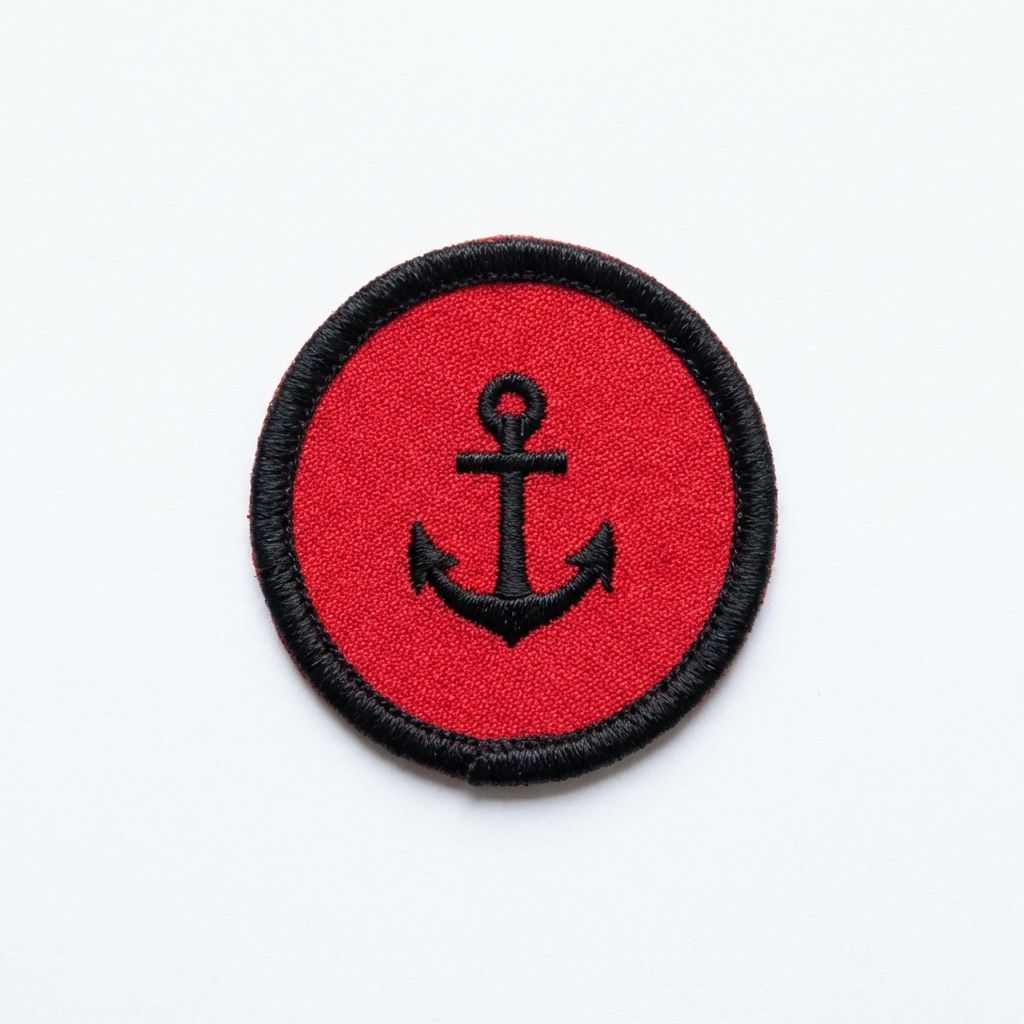 Circle embroidered patch